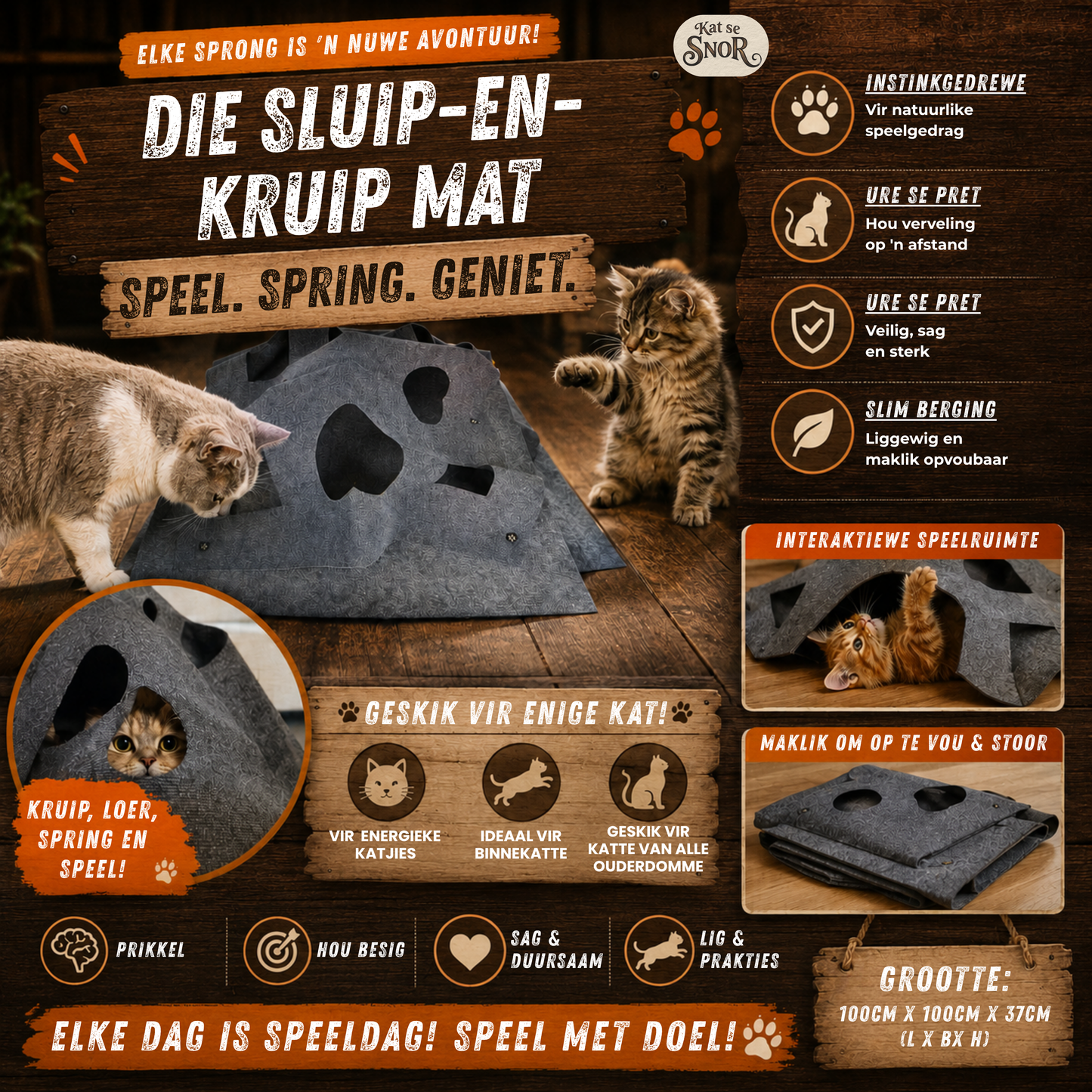 Sluip-en-Kruip Speelmat 🐾